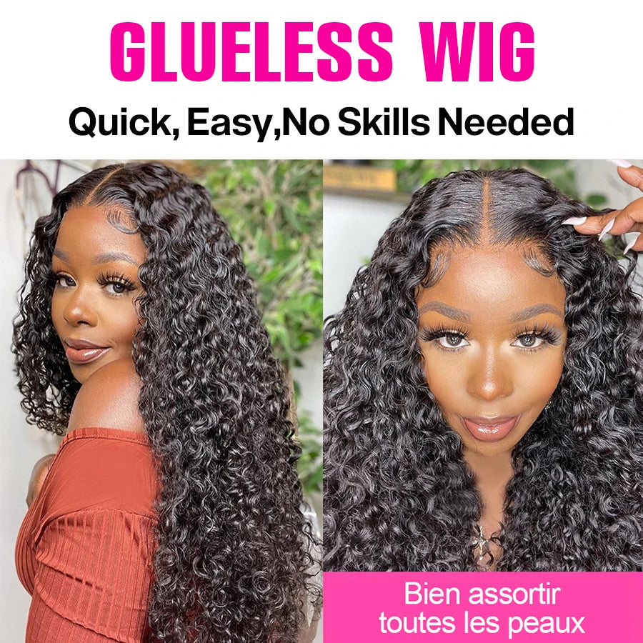 Cynosure Hair HD Lace Frontal Wig Pre Cut Glueless Wig Human Hair Ready to Wear Pre Plucked Brazilian Curly Human Hair Wigs