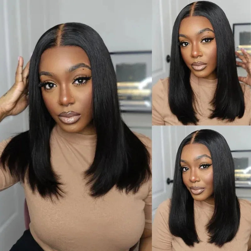 Glueless Loose Deep Wave Bob Wig – 100% Brazilian Human Hair, 4x4 Pre-Cut Transparent Lace, Wear & Go Wig for Women