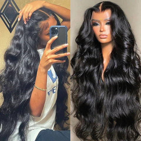 30-40 Inch Body Wave 13x4/13x6 HD Lace Front Wig, Pre-Plucked Human Hair for Black Women