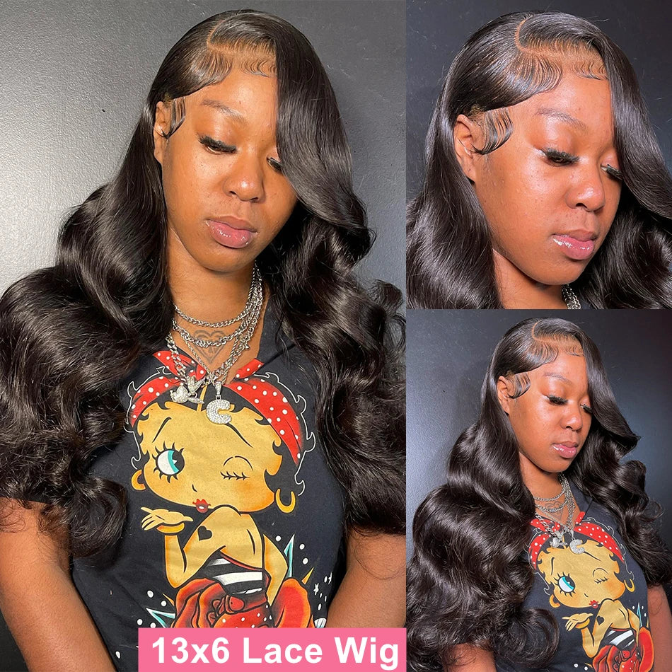 30-40 Inch Body Wave 13x4/13x6 HD Lace Front Wig, Pre-Plucked Human Hair for Black Women