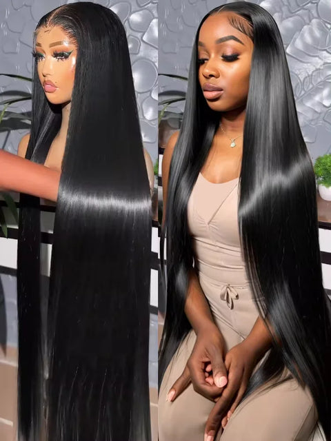 Locks & Luxe 46-50 Inch HD Bone Straight Lace Front Wig