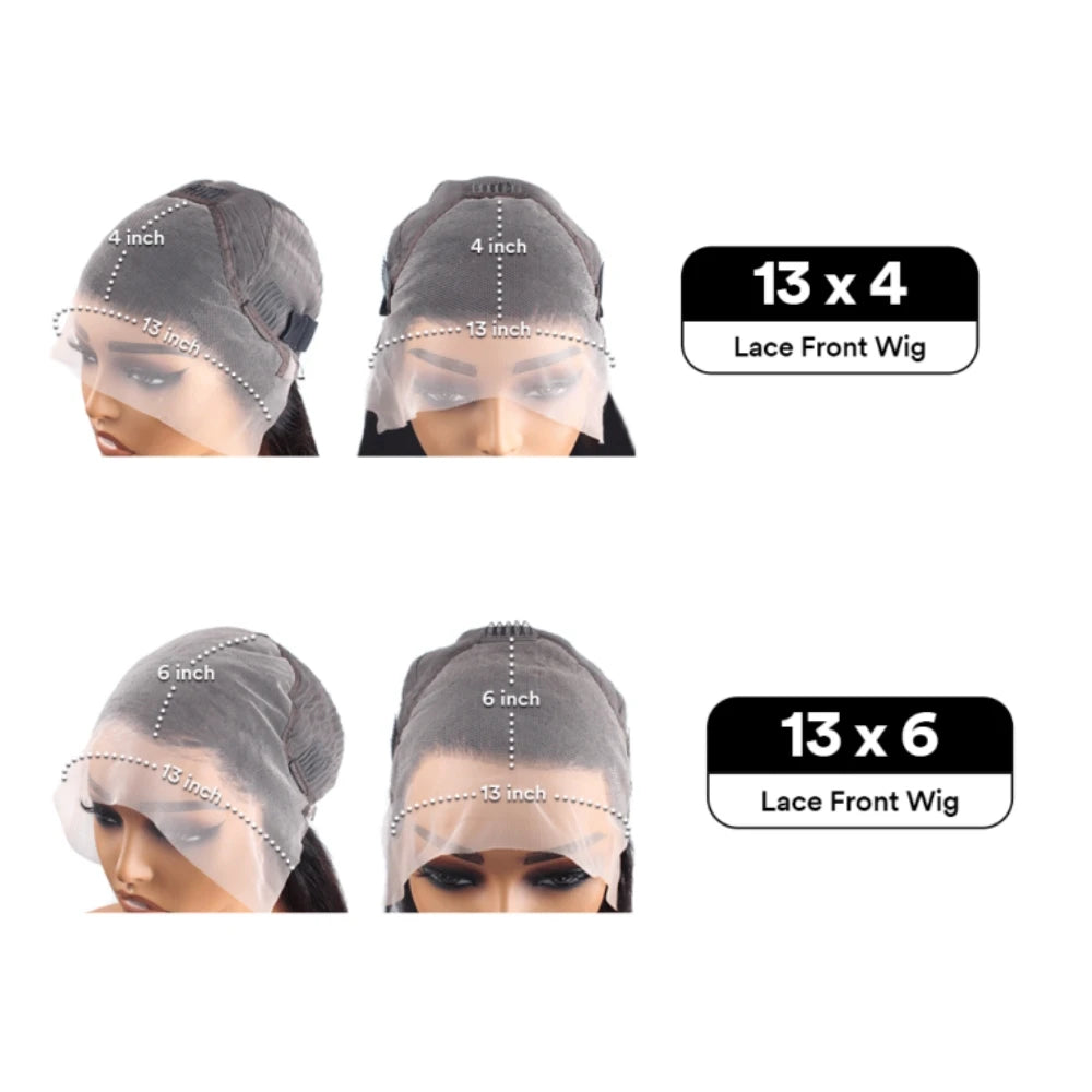 30-40 Inch Body Wave 13x4/13x6 HD Lace Front Wig, Pre-Plucked Human Hair for Black Women